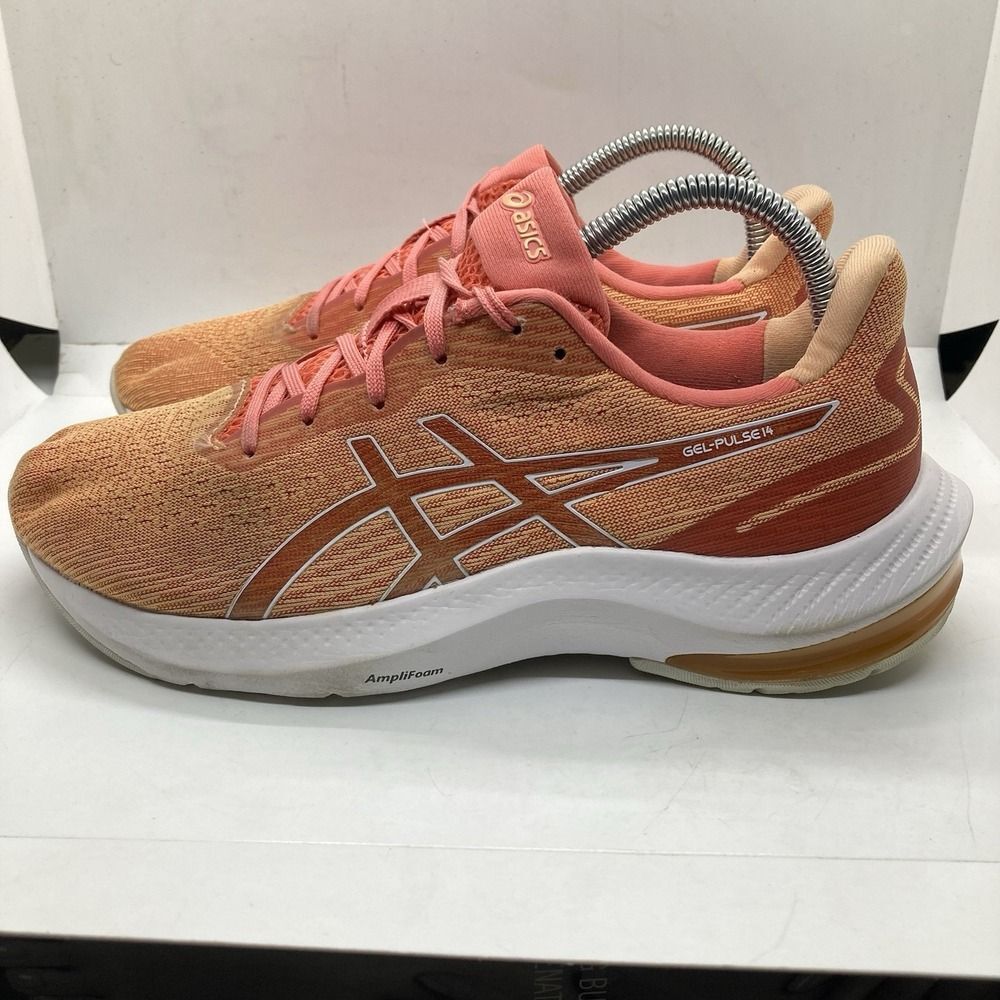 ASICS Gel 14 Pulse Womens Size 8 Pink White Lightweight Running Shoes